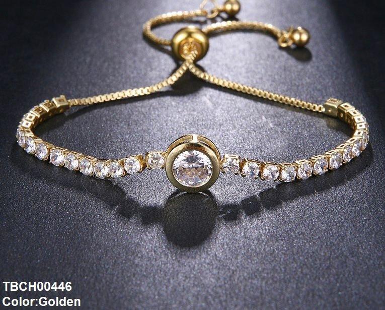 TBCH00446 BYT Round Stone Hand Bracelet - TBCH