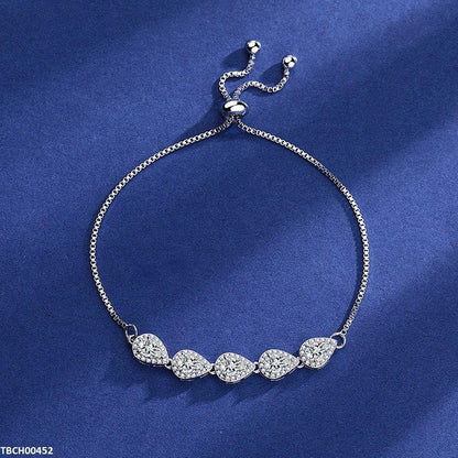 TBCH00452 JJF Teardrop Cascade Bracelet - TBCH