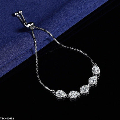 TBCH00452 JJF Teardrop Cascade Bracelet - TBCH