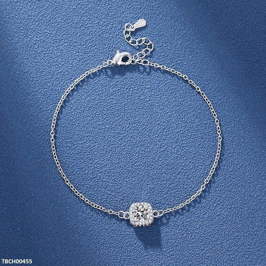 TBCH00455 JJF Square/Round Stone Bracelet - TBCH