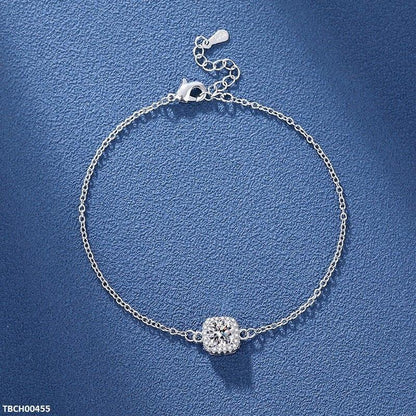 TBCH00455 JJF Square/Round Stone Bracelet - TBCH