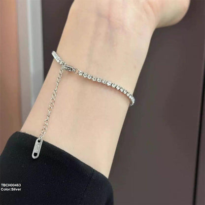 TBCH00463 DGF  Stainless Steel Square Stone Bracelet - TBCH