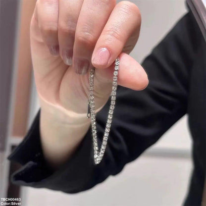 TBCH00463 DGF  Stainless Steel Square Stone Bracelet - TBCH