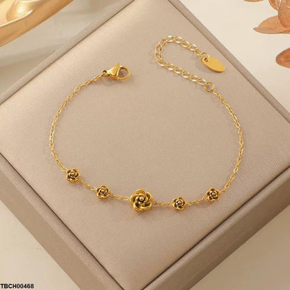 TBCH00468 DGF Stainless Steel Flower Bracelet - TBCH