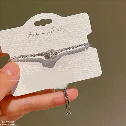TBCH00500 DNG Pave Knot Bracelet Adjustable - TBCH