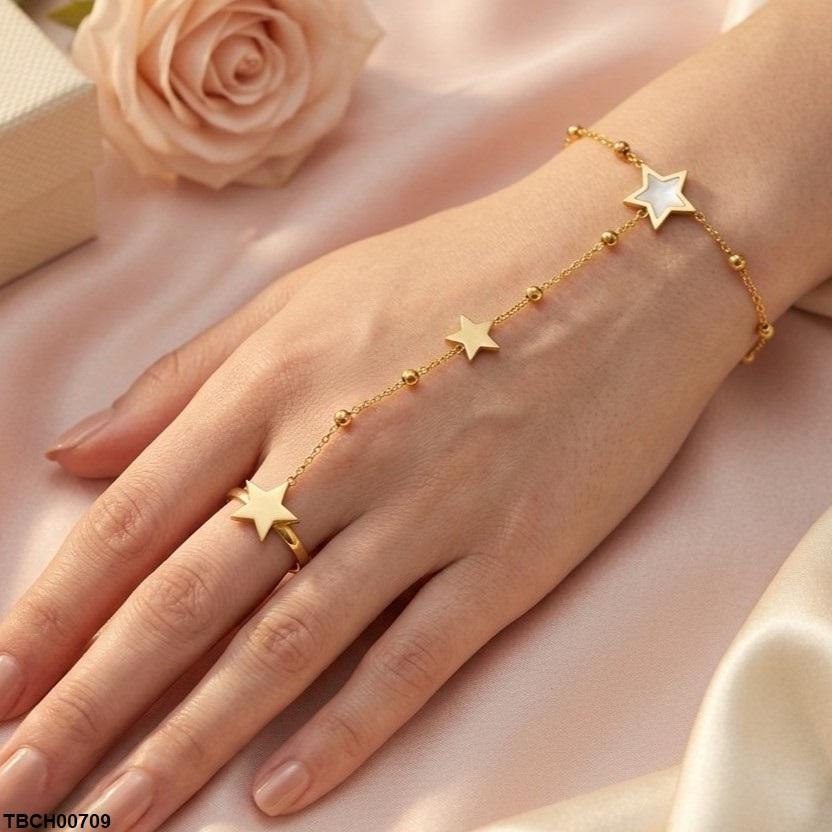 TBCH00709 TNR Stainless Steel Star Angla Bracelet Adjustable - TBCH