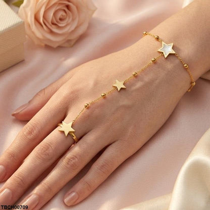 TBCH00709 TNR Stainless Steel Star Angla Bracelet Adjustable - TBCH