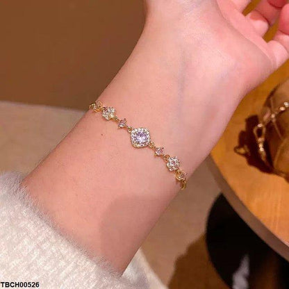 TBCH00526 HJF Round/Square Flower Bracelet Adjustable - TBCH
