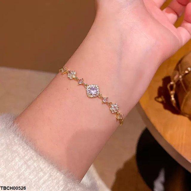 TBCH00526 HJF Round/Square Flower Bracelet Adjustable - TBCH