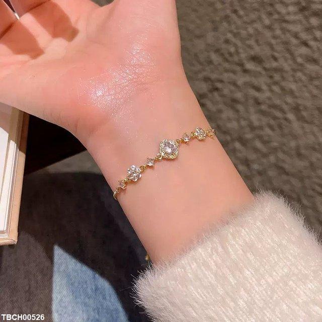 TBCH00526 HJF Round/Square Flower Bracelet Adjustable - TBCH