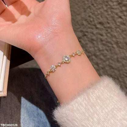 TBCH00526 HJF Round/Square Flower Bracelet Adjustable - TBCH