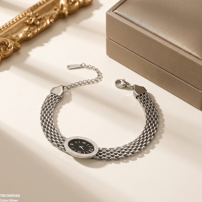 TBCH00560 QSJ Stainless Steel Oval Watch Style Bracelet - TBCH