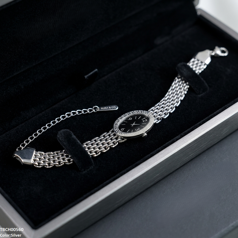 TBCH00560 QSJ Stainless Steel Oval Watch Style Bracelet - TBCH