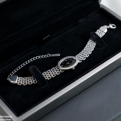 TBCH00560 QSJ Stainless Steel Oval Watch Style Bracelet - TBCH