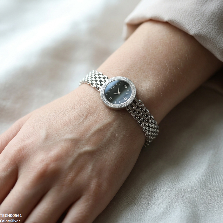 TBCH00561 QSJ Stainless Steel Round Dial Watch Style Bracelet - TBCH