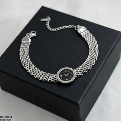TBCH00561 QSJ Stainless Steel Round Dial Watch Style Bracelet - TBCH