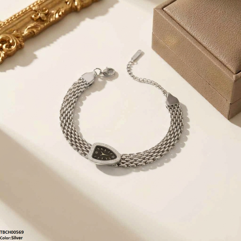 TBCH00567 QSJ Stainless Steel Tear/Drop Dial  Bracelet - TBCH