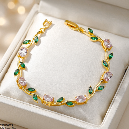 TBCH00579 QSJ Tulip Leaf Round Bracelet - TBCH