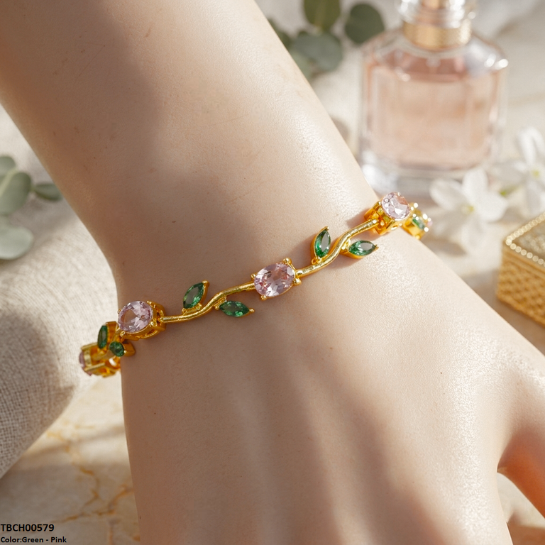 TBCH00579 QSJ Tulip Leaf Round Bracelet - TBCH