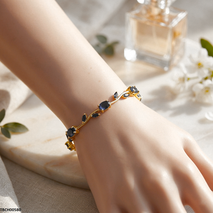 TBCH00580 MSJ Tulip Leaf Blue Bracelet - TBCH