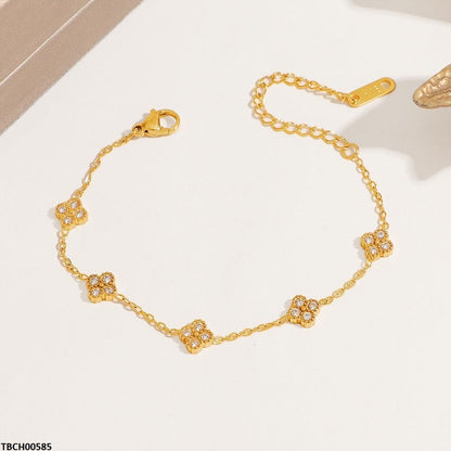 TBCH00585 DGF Stainless Steel Star Wrist Flower Bracelet - TBCH