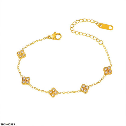 TBCH00585 DGF Stainless Steel Star Wrist Flower Bracelet - TBCH