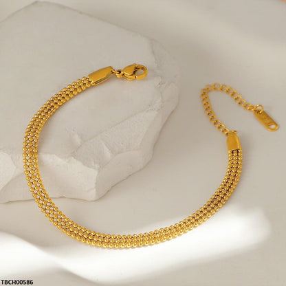 TBCH00586  DGF Stainless Steel Mini Bead Link Bracelet - TBCH