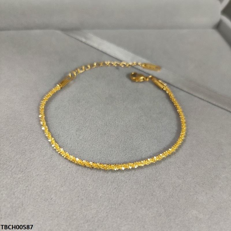 TBCH00587 DGF Stainless Steel Sparkle Chain Bracelet - TBCH