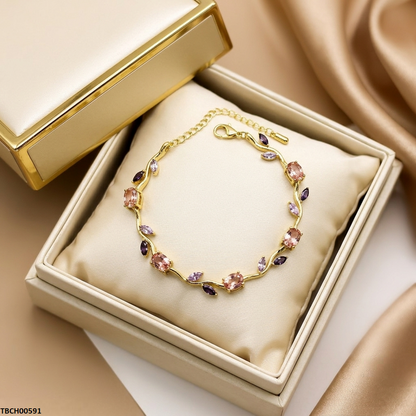 TBCH00591 MSJ Tulip Leaf Stone Bracelet - TBCH