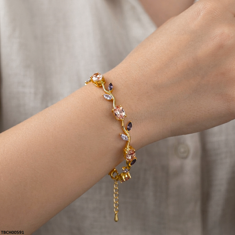 TBCH00591 MSJ Tulip Leaf Stone Bracelet - TBCH