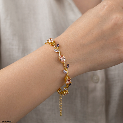 TBCH00591 MSJ Tulip Leaf Stone Bracelet - TBCH