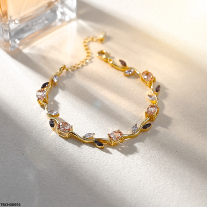 TBCH00591 MSJ Tulip Leaf Stone Bracelet - TBCH
