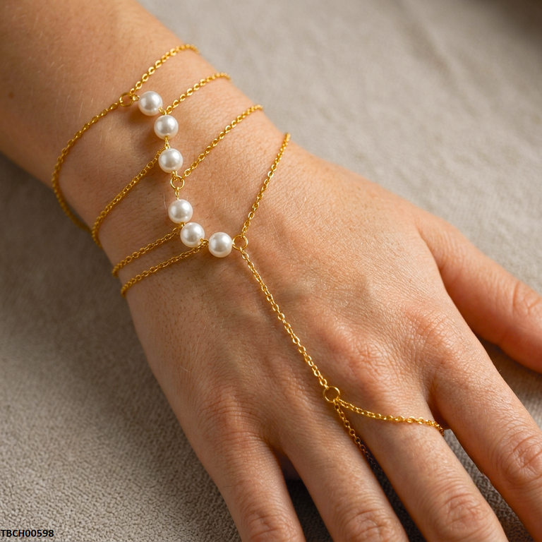 TBCH00598 QSJ Stainless Steel Pearl Bracelet - TBCH
