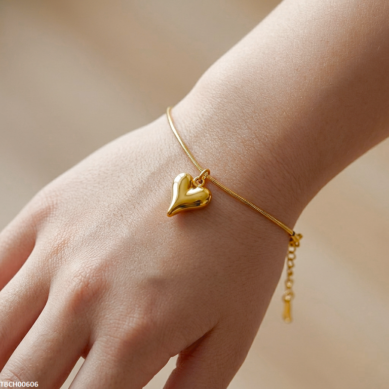 TBCH00606 MSJ Stainless Steel Heart Drop Bracelet - TBCH