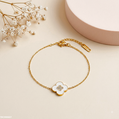 TBCH00607 MSJ Stainless Steel Flower Bracelet - TBCH