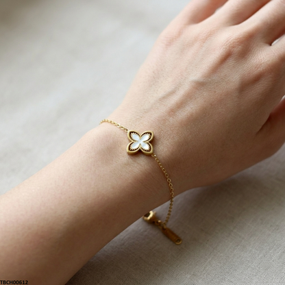 TBCH00612 MSJ Stainless Steel Flower Bracelet - TBCH