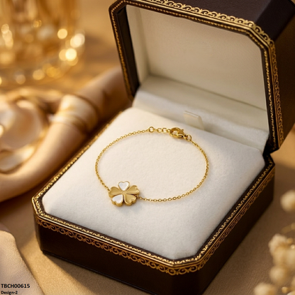 TBCH00615 MSJ Stainless Steel Heart/Flower  Bracelet - TBCH