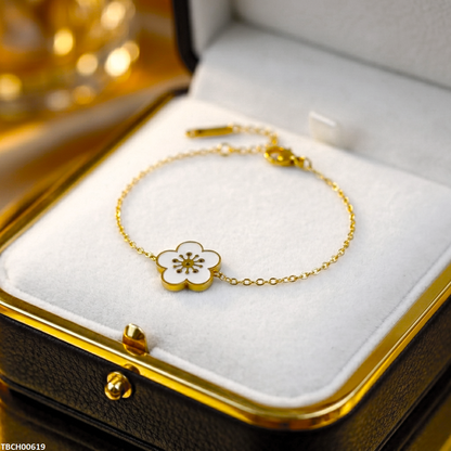 TBCH00619 MSJ Stainless Steel Flower Bracelet - TBCH