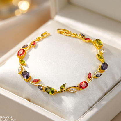 TBCH00633 DNG High ZIRCON Tulip Leaf Bracelet - TBCH