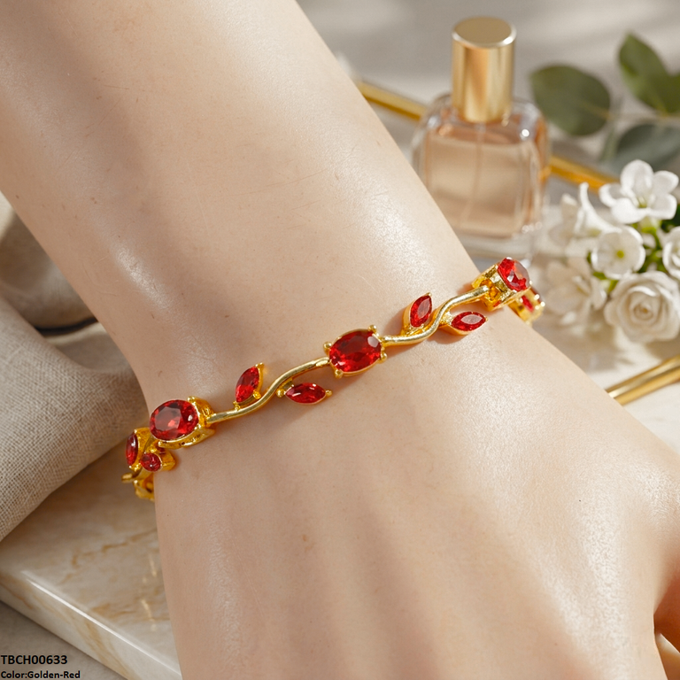 TBCH00633 DNG High ZIRCON Tulip Leaf Bracelet - TBCH