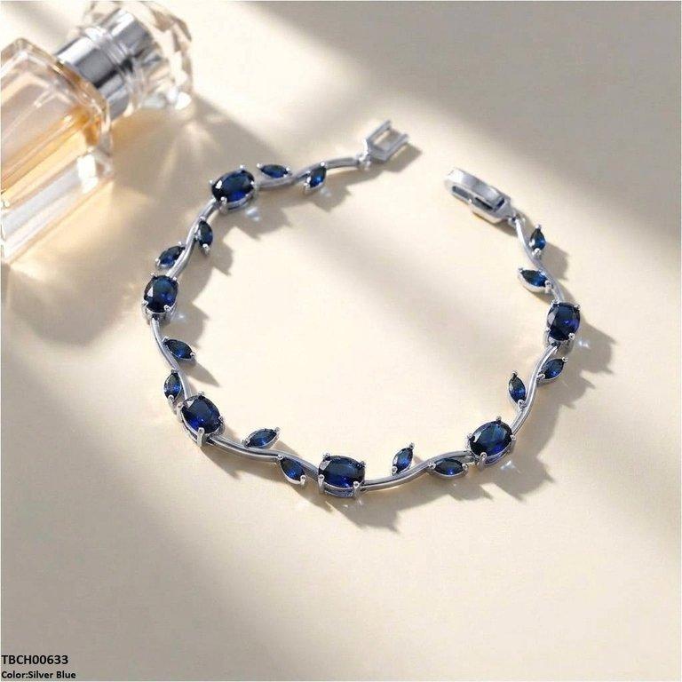 TBCH00633 DNG High ZIRCON Tulip Leaf Bracelet - TBCH