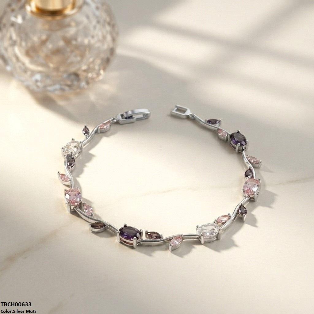 TBCH00633 DNG High ZIRCON Tulip Leaf Bracelet - TBCH
