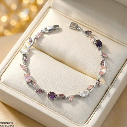 TBCH00633 DNG High ZIRCON Tulip Leaf Bracelet - TBCH