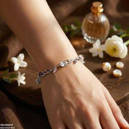 TBCH00633 DNG High ZIRCON Tulip Leaf Bracelet - TBCH