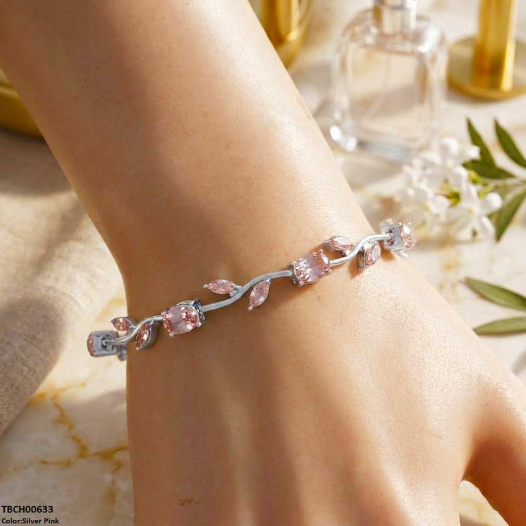 TBCH00633 DNG High ZIRCON Tulip Leaf Bracelet - TBCH