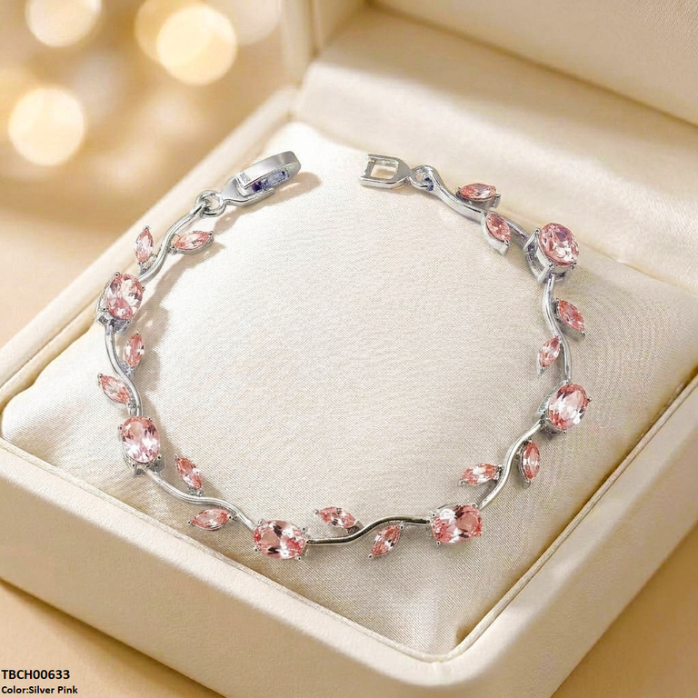 TBCH00633 DNG High ZIRCON Tulip Leaf Bracelet - TBCH