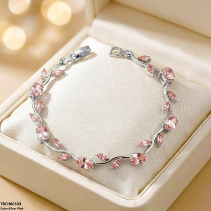 TBCH00633 DNG High ZIRCON Tulip Leaf Bracelet - TBCH