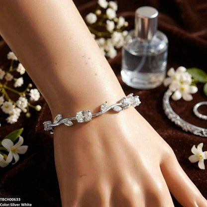 TBCH00633 DNG High ZIRCON Tulip Leaf Bracelet - TBCH