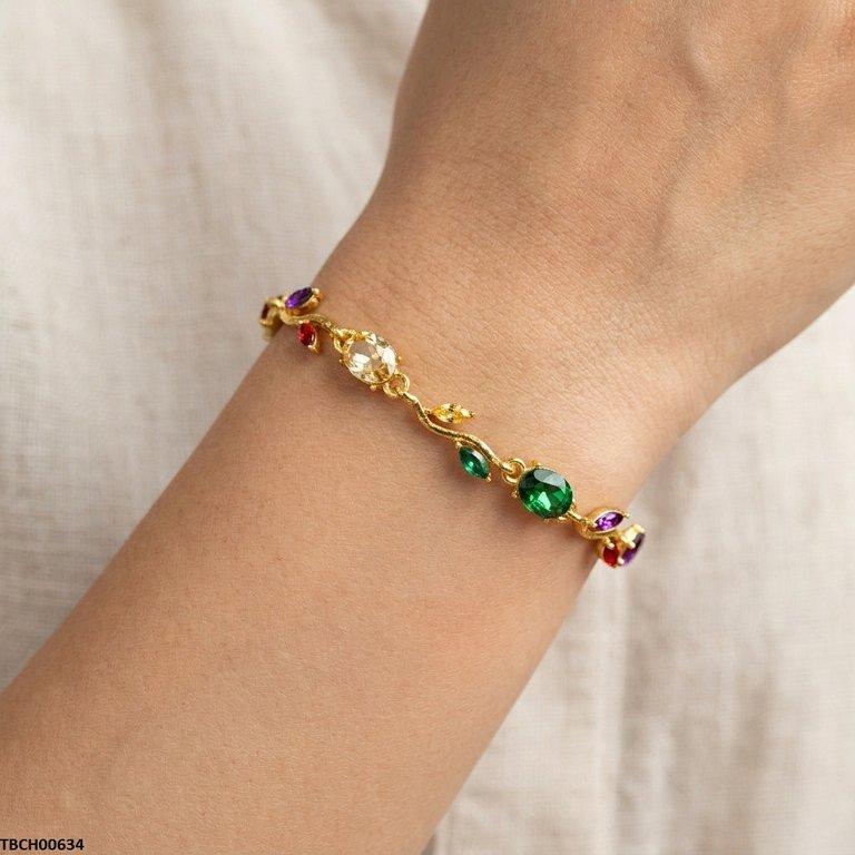 TBCH00634 LSH Tulip Leaf Multi Stone Bracelet - TBCH