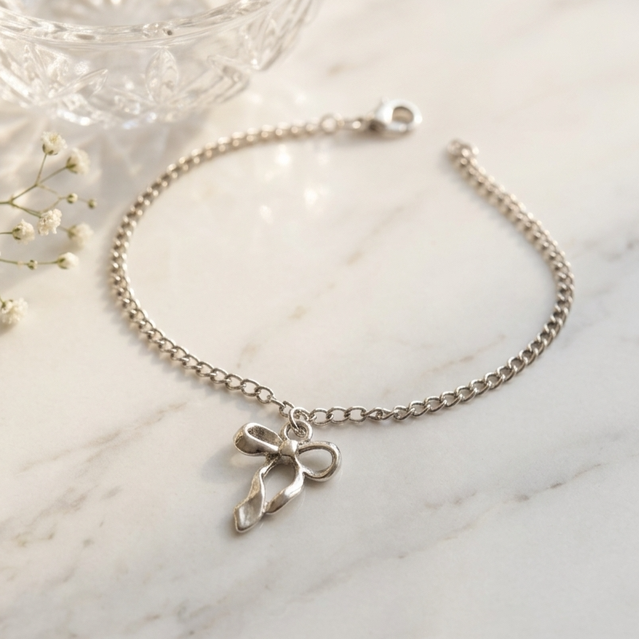 TBCH00673  MZM Bow Stainless Steel Adjustable Bracelet - TBCH